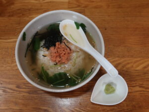 鮭茶漬け クア・アンド・ホテル石和 石和健康ランドにて