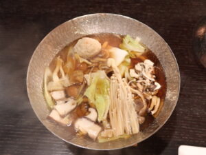 ホテルスパックス草津 夕食 きのこ鍋