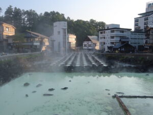 草津温泉 湯畑 湯畑の中