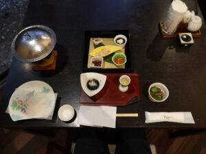 ホテルスパックス草津 夕食 食前酒 先付 前菜 小鉢