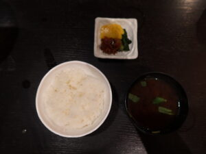 ホテルスパックス草津 夕食 食事 ご飯 味噌汁 香の物