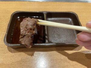 焼肉を食べているところ ザ・グランドスパ南大門にて