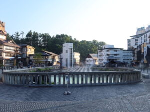 草津温泉 湯畑 上から撮影