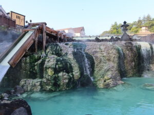 草津温泉 湯畑 下から撮影