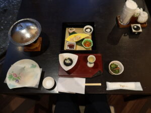 ホテルスパックス草津 夕食 食前酒 先付 前菜 小鉢