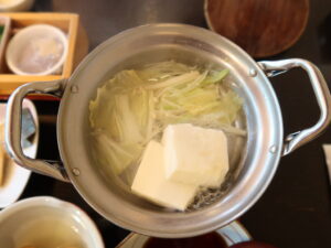 ホテルスパックス草津 朝食 湯豆腐