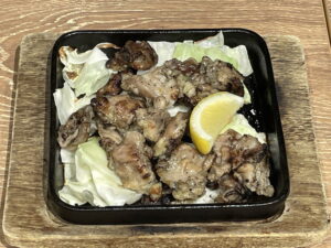 鶏ハラミの炭火焼 天然温泉平和島にて