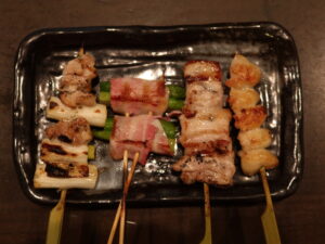 焼き鳥8本盛り合わせ 塩 京都 鳥せゑ 木屋町店にて