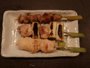 焼き鳥 ねぎ 皮 ささみ 京都 鳥せゑ 木屋町店にて