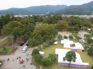 若松城 会津若松城 鶴ヶ城からみた景色 東側を撮影