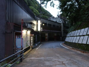 東山温泉観光協会 会津バス 東山温泉駅 バスターミナル 山から撮影