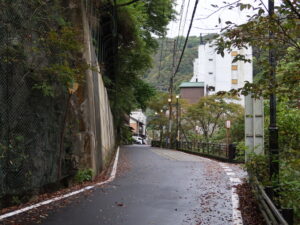 会津若松 東山温泉 まとい橋付近 川上方向を撮影
