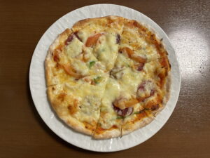 手作りピザ 青森まちなかおんせん 和風レストランふる河亭にて