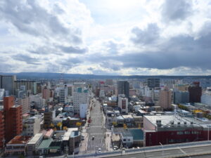 青森県観光物産館 アスパム 13階 展望台からの眺め 南方向を撮影