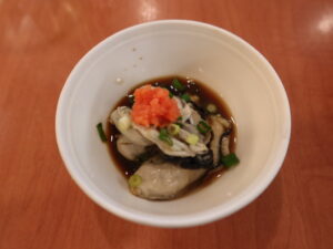 蒸し牡蠣ポン酢 浅草ROX まつり湯にて